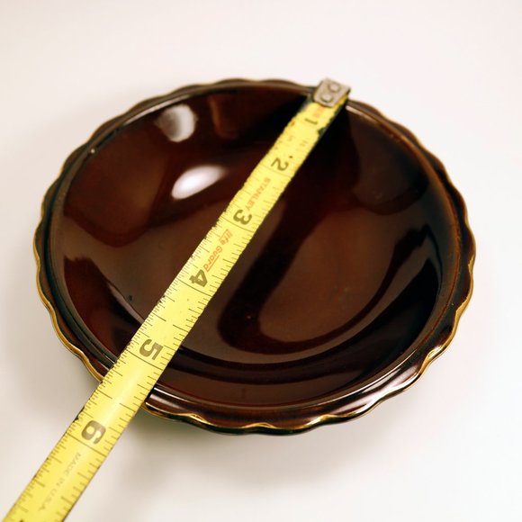 Vintage Brown and Gold Trinket Dish Made in Japan - Picture 7 of 7